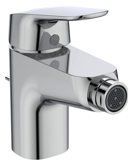 Ideal-Standard Bidet-Einhebelmischer CeraFlex mit Kunststoff-Ablaufgarnitur, Ausladung 114mm, chrom