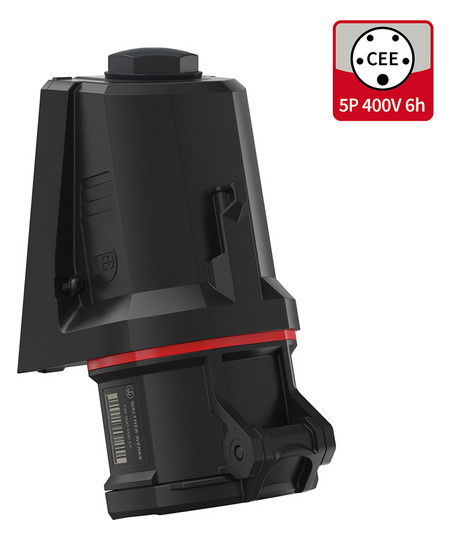 CEE-Steckdose 5p 32A 6h 400V/rt IP54 AP schraubl.Kl Kst