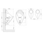 Sanit Urinal Admiral mini Glasfiber, mit HT-Deckel, Anschluss horizontal, weiß