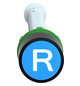 Drucktaster Front 1f bl Ø22,5mm rnd IP66 Tastend