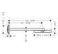 hansgrohe Kopfbrause Axor Starck mit Brausearm, Wandmontage, 240x240mm, 1jet, polished black chrome