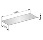 KEUCO Abdeckplatte Edition 11 140,2 x 0,3 x 52,4 cm, Cashmere, Glas Cashmere, ESG Glas Unterseite lackiert