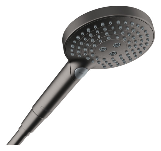 hansgrohe Handbrause Raindance Select S 120 EcoSmart Brausekopf d&#x3D; 125mm, 3jet, 5,7 l/min, brushed black chrome