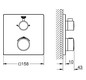 GROHE Fertigmontageset Grohtherm UP-Brause-Thermostat, mit integrierter 2-Wege-Umstellung, eckig, chrom