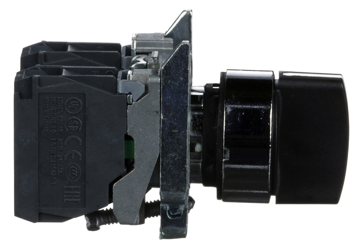 Wahlschalter 3stuf rast kurz.Drehgriff Ø22,5mm Schaltfunktion verrastend IP66