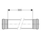 Geberit Rohr Silent PP DN 30, 3000 mm, mit 2 Muffen, schalloptimiert