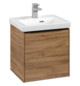 V&B Waschtisch-Unterschrank Subway 3.0 42,3x42,9x37,8cm, Schanier links/Griff Volcano black, kansas oak