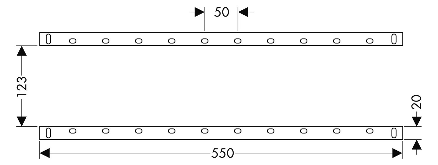 hansgrohe Montageschienen-Set iBox für ibox universal