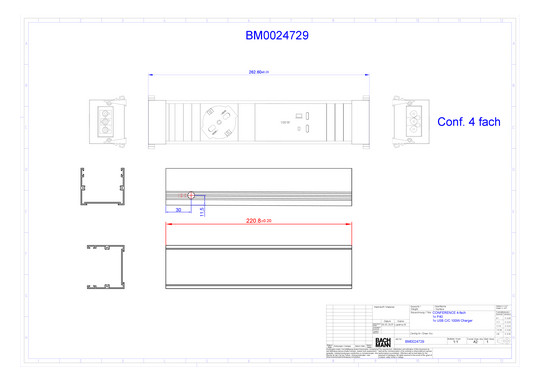 Bachmann CONF M 1xP40 1xUSB    BM0024729 