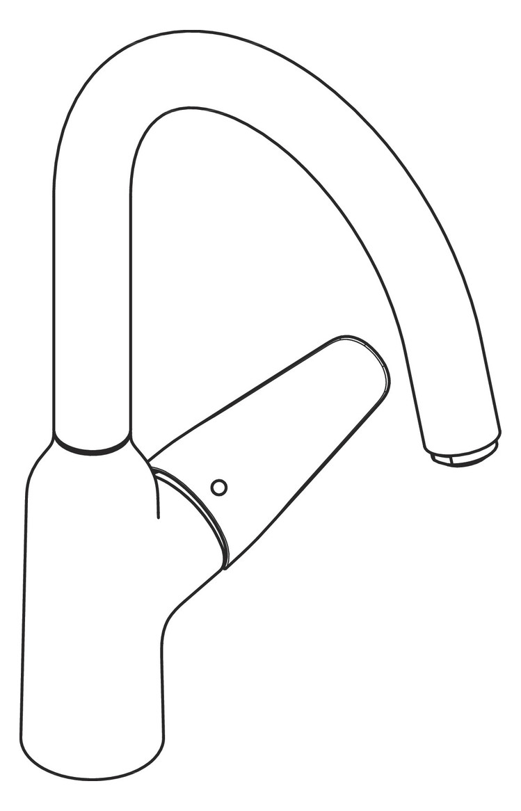 hansgrohe Spültisch-Einhebelmischer 220 Focus M42 1jet, chrom