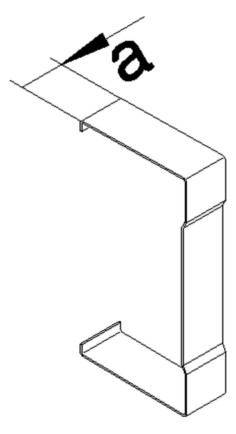 Stoßabdeckung GEB-K ST BRS 170mm natur aufrast g/vz Kanalschnittkasch hfr