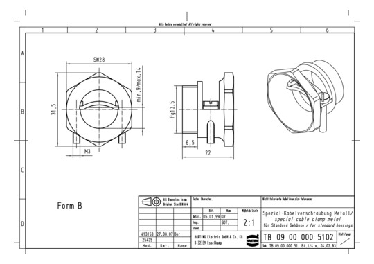 HART Verschraubung Pg13,5    09000005102 