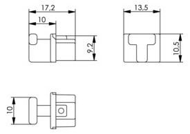 Staubschutz RJ45-Bu sw RAL9005