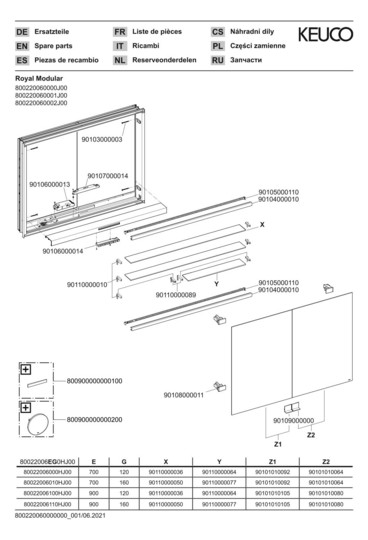 KEUCO Spiegelschrank Royal Modular 2.0 DALI 600 x 700 x 160 mm, 1 Steckdose, 1 Doppel-USB-Ladestelle, Wandeinbau, 2 Türen, beleuchtet