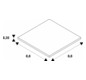 SLV Abdeckring gold matt eckig   1007194 