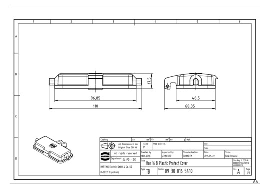 HART Han 16B-Kunststoff-     09300165410 