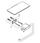 hansgrohe Papierrollenhalter AddStoris mit Ablage, chrom, Wandmontage, Metall