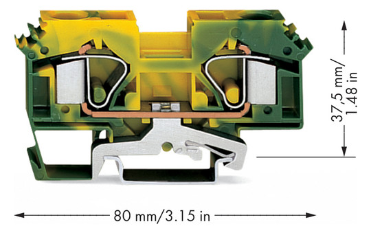 Schutzleiter-Reihenklemme Serie 283 0,2-16qmm gn/ge 1Etage APL_erf.