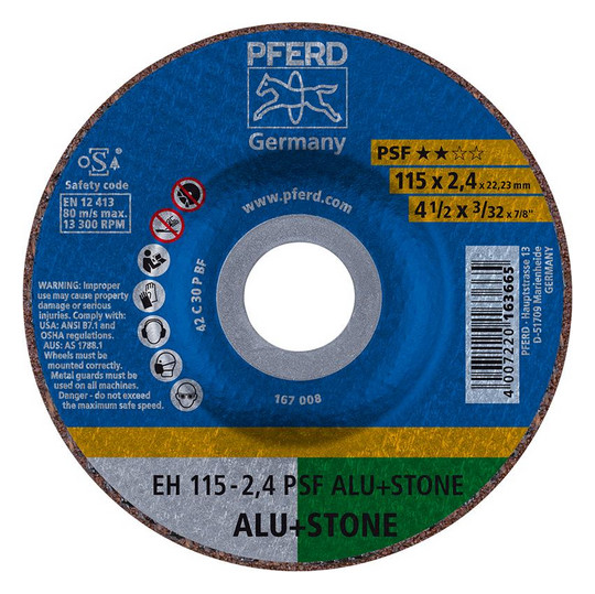 PFERD-Trennscheibe PSF ALU + STONE EH - 115x2,4mm