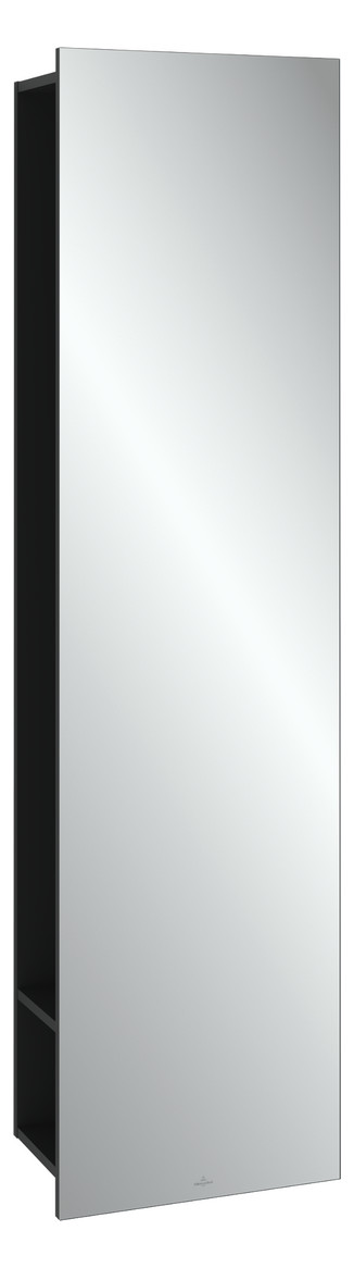 V&B Spiegelregal Subway 3.0 45x170x30cm, mit Regal rechts, volcano black