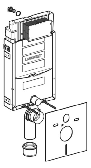Geberit Wand-WC-Element Kombifix BH 108cm, mit Sigma UP-Spülkasten 12 cm