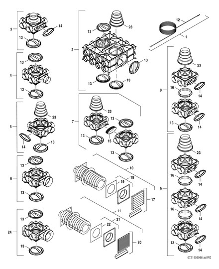 BOSCH Bedienheit CV 40 H/U für V2000D 43 mit Unterputz-Netzteil