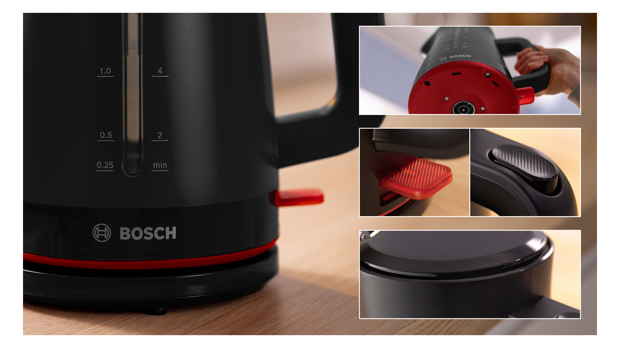 Wasserkocher 1,7l Kst MyMoment 2400W sw Anzeige:außen m.Wasserfilter m.Sieb