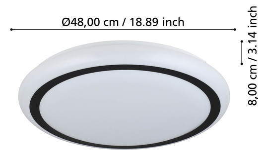 EGLO LED-Deckenleuchte D:480      900335 
