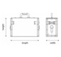 Werkzeugtasche leer Leder/Metall 210x340x460mm Signalrot