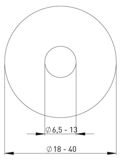 ASW Kotflügelscheibe 13,0 mm x 40 mm, Stahl verzinkt