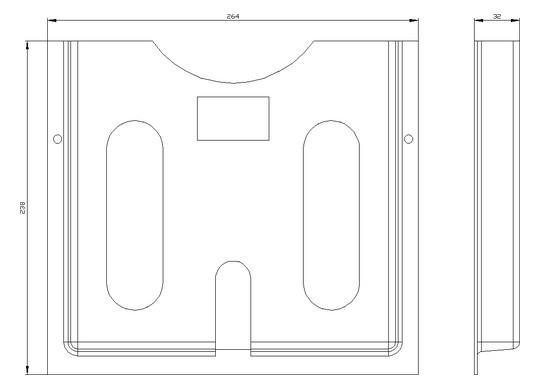 Schaltplantasche Kst 220mm transp selbstkleb Befestigung selbstklebend
