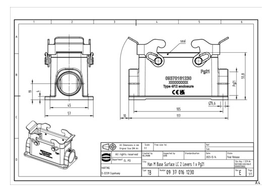 HART Gehäuseunterteil        09370161230 
