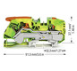Schutzleiter-Reihenklemme 0,5-16qmm gn/ge 1Etage Hutschiene TH35