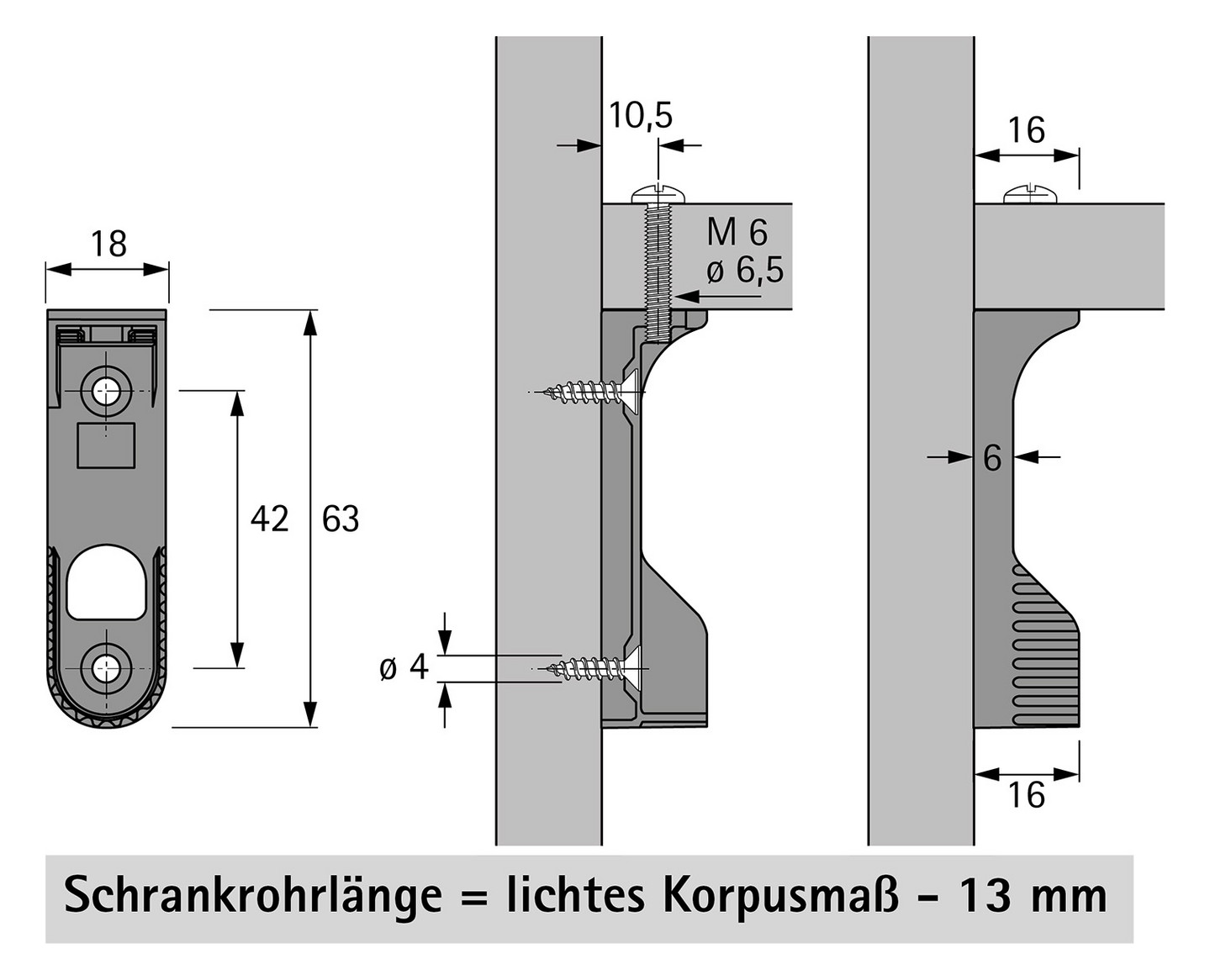 Vermaßte Strichzeichnung
