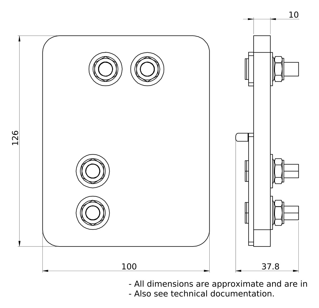 Sammelschienenverbinder Feld/Feld 1p 2500A