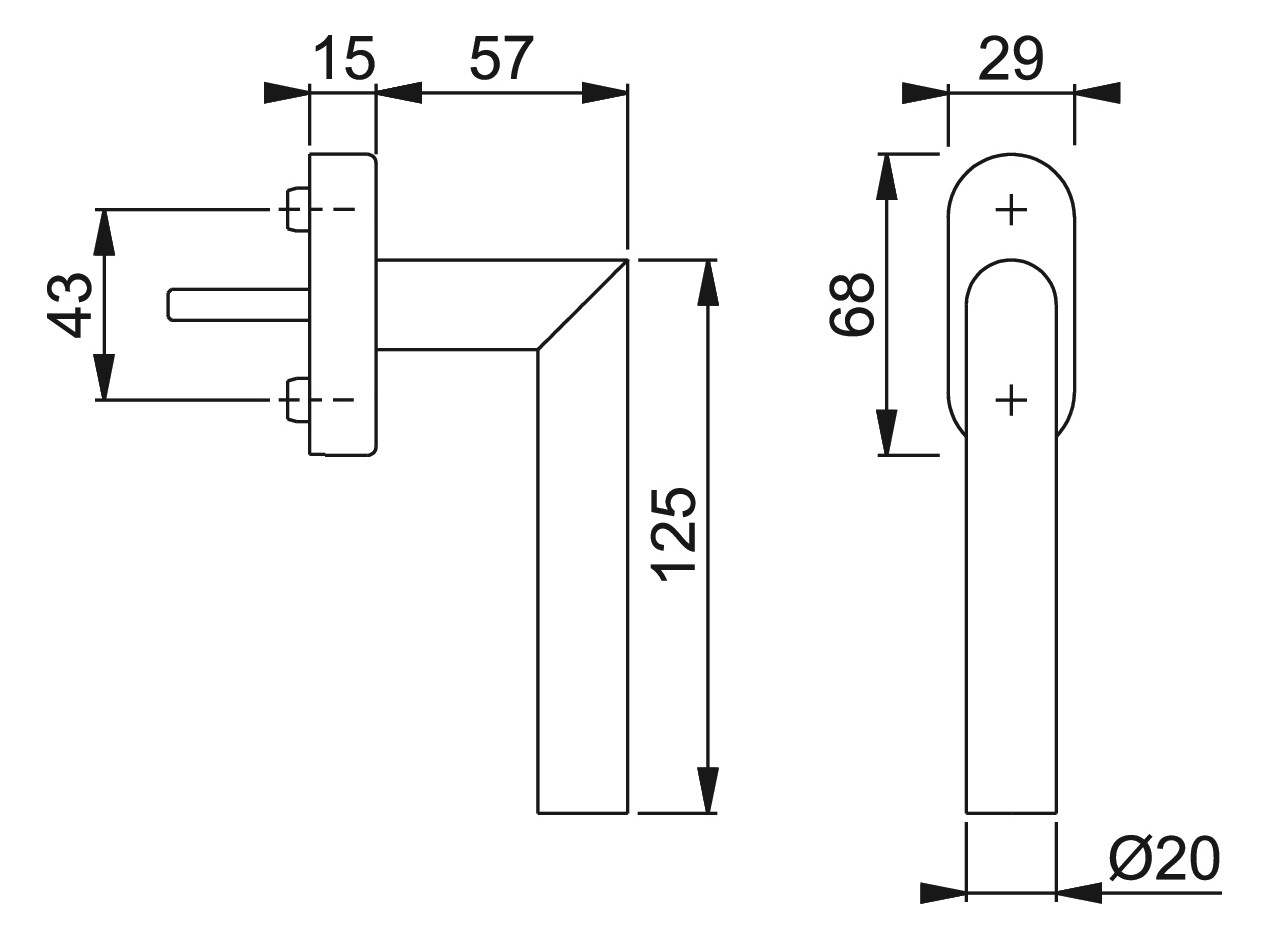 Bild Drehkipp-Fenstergriff, Amsterdam E0400/U30, mit ovaler Rosette, Vierkant 7x 43, kupferfarben satiniert-Resista® - HOPPE-1