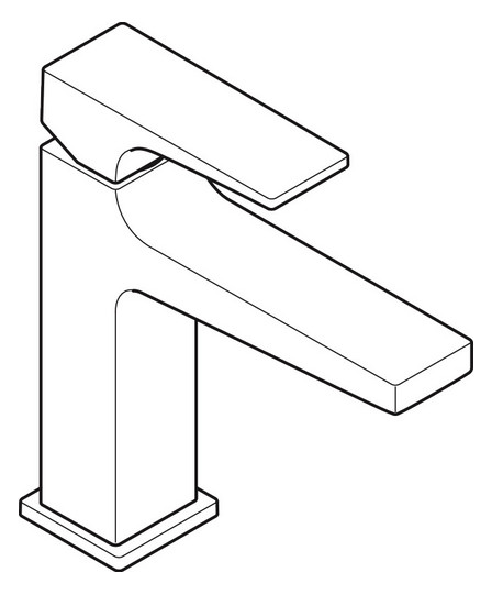 hansgrohe Waschtisch-Einhebelmischer 110 Metropol mit Hebelgriff, Push-Open-Ablaufgarnitur, Ausladung 135mm, mattweiß