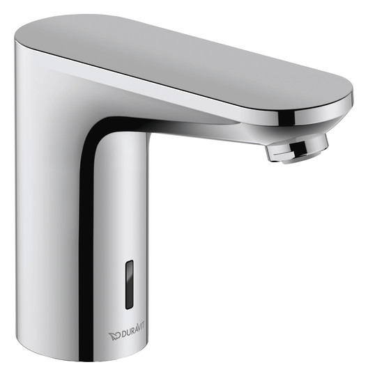 Duravit Infrarot-Waschtisch-Armatur Sensor 1 Batterie, Ausladung 122mm, Temperaturregulierung, chrom