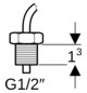 Geberit Temperatursensor G 1/2", mit Buchsenende, extern