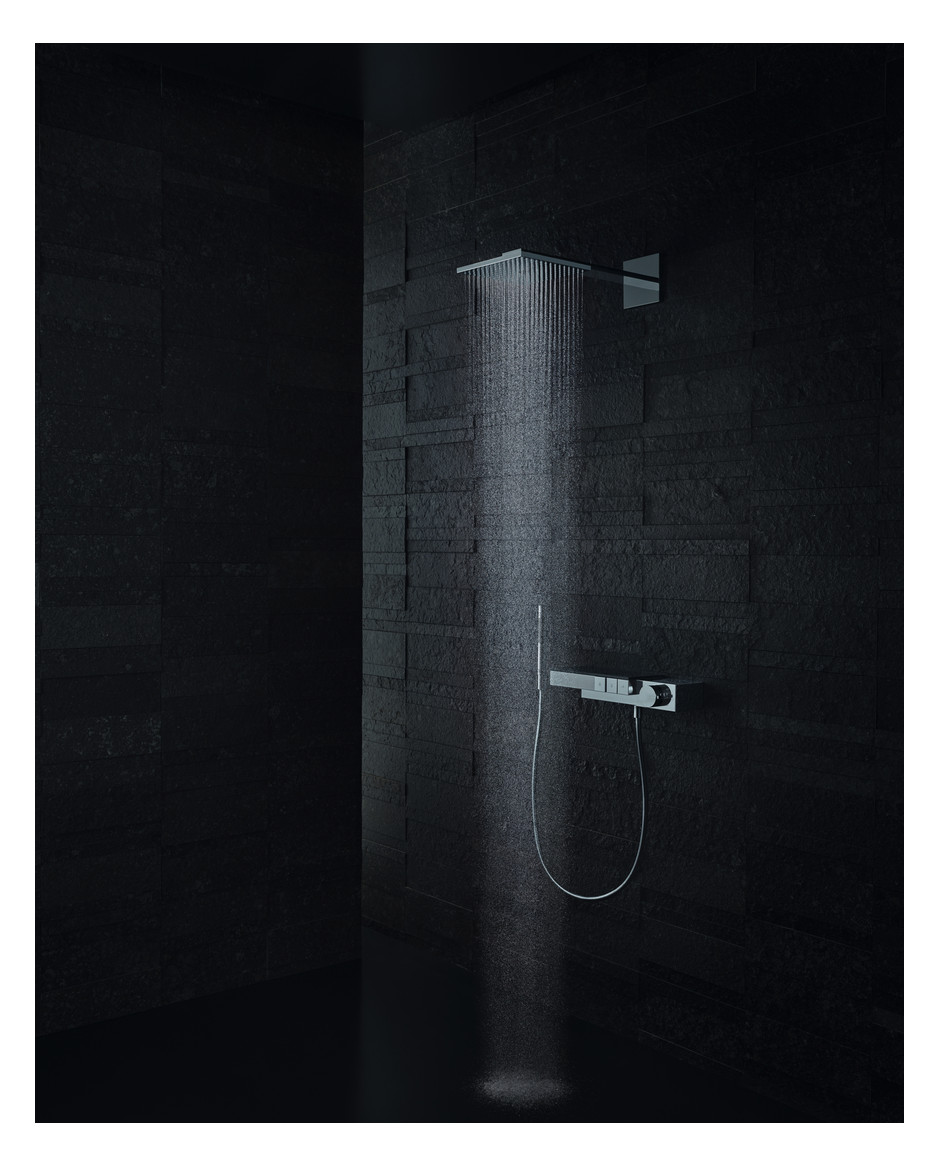 hansgrohe Kopfbrause Axor mit Brausearm, 250x250mm, 2jet, chrom