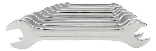 fortis-Doppelmaulschlüssel-Satz - 10-teilig, 6-27 mm