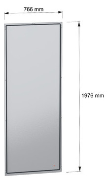 Rückwand ST 800mm RAL7035 pulverbesch