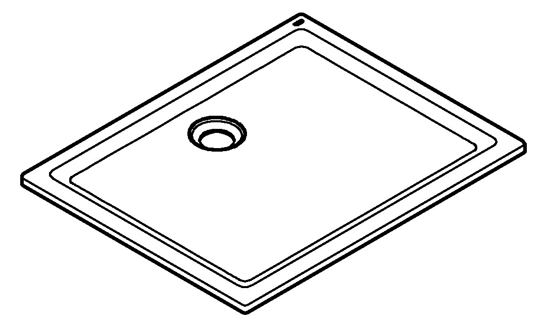 GROHE Duschwanne Universal 80 x 100 x 3 cm, Acryl, alpinweiß