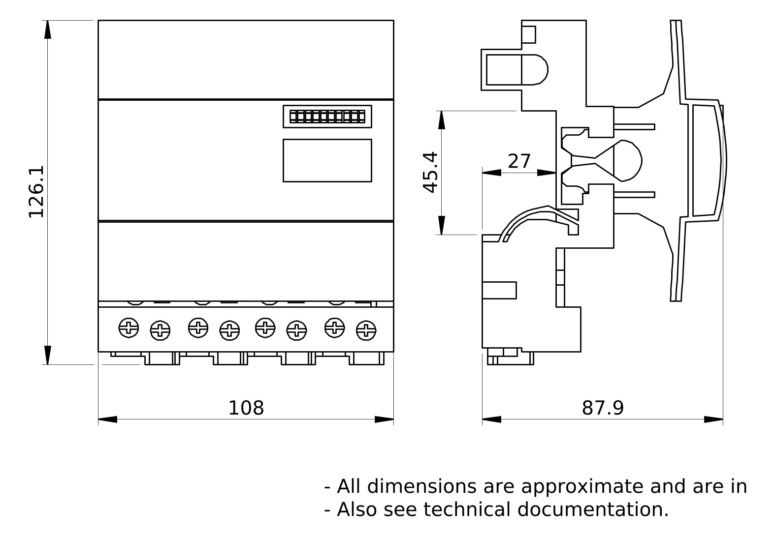 Hauptleitungsklemme 1Eing sw berührsich 4pol schraubenlos DIN-Schiene/Schraube