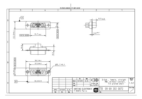 HART DSUB FE 7W2 CRIMP       09692020072 