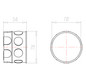 Verbindungsdose UP Ø70x56mm Kst IP2X rnd