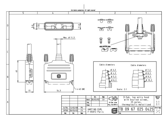 HART Gehäuse 25-polig        09670250425 