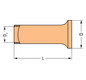 Aderendhülse 1qmm Serie 216 10mm Cu verzinnt