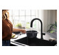 hansgrohe Spültisch-Einhebelmischer Aqittura M91 mit Ausziehauslauf, 1jet, Starter Set, mattschwarz
