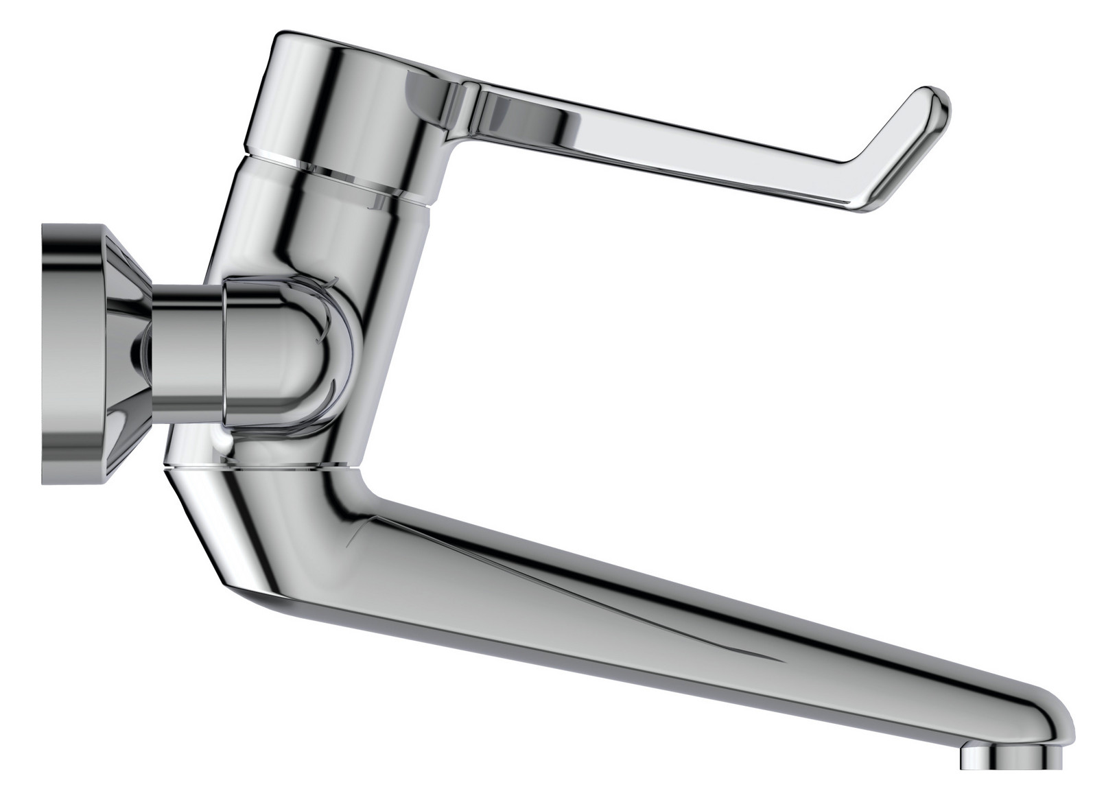 Ideal-Standard Wand-Waschtischsicherheits-Einhebelmischer CeraPlus Ausladung 200 mm, AP, absperrbare S-Anschlüsse, verchromt